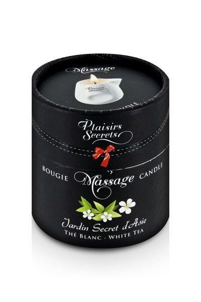 Свічка масажна Plaisirs Secrets White Tea в подарунковій упаковці та керамічному посуді 80 мл (SO1858)