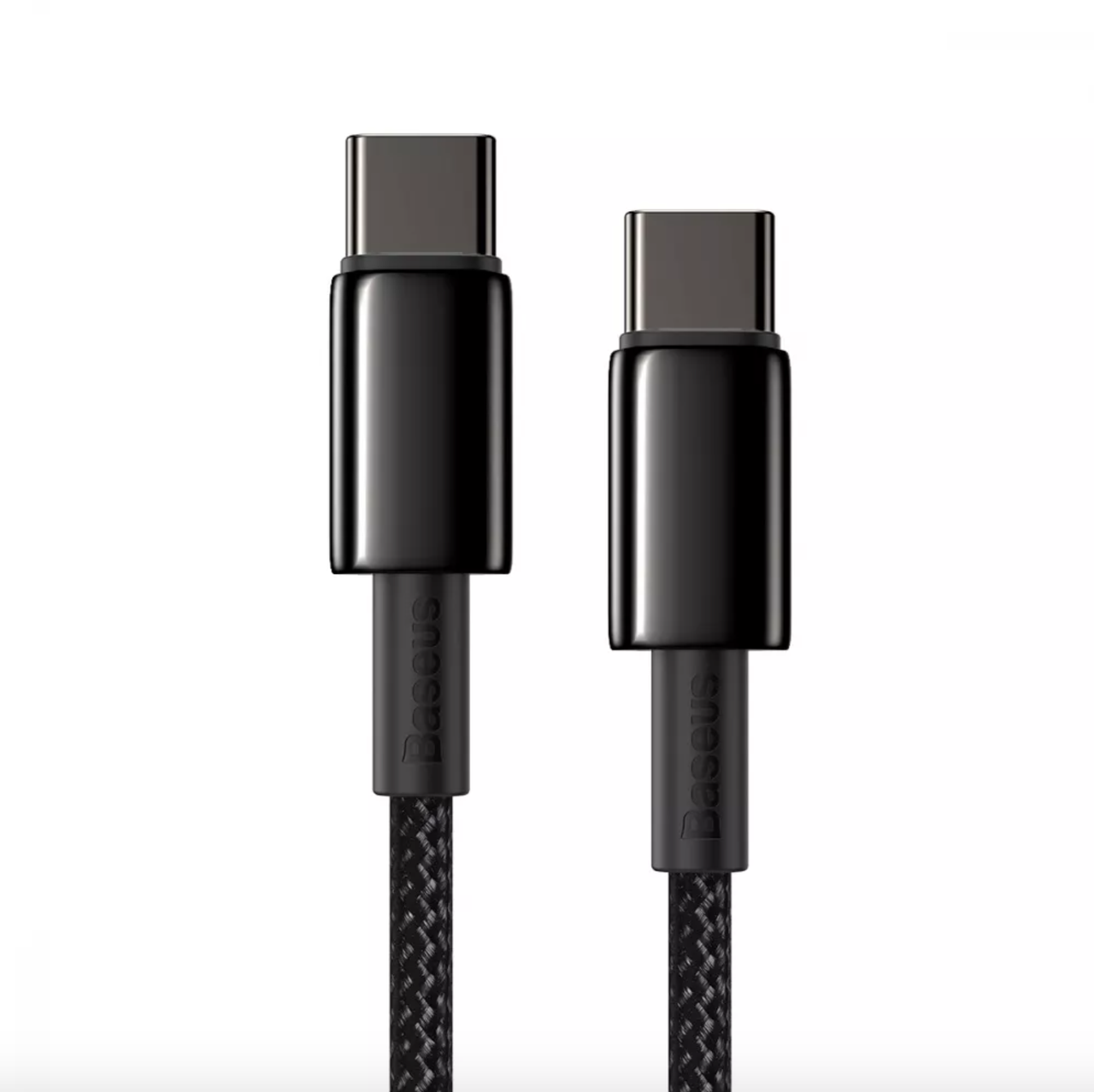 Кабель синхронизации Baseus Tungsten Gold Type C to Type C 100 W 1 м Black - фото 2