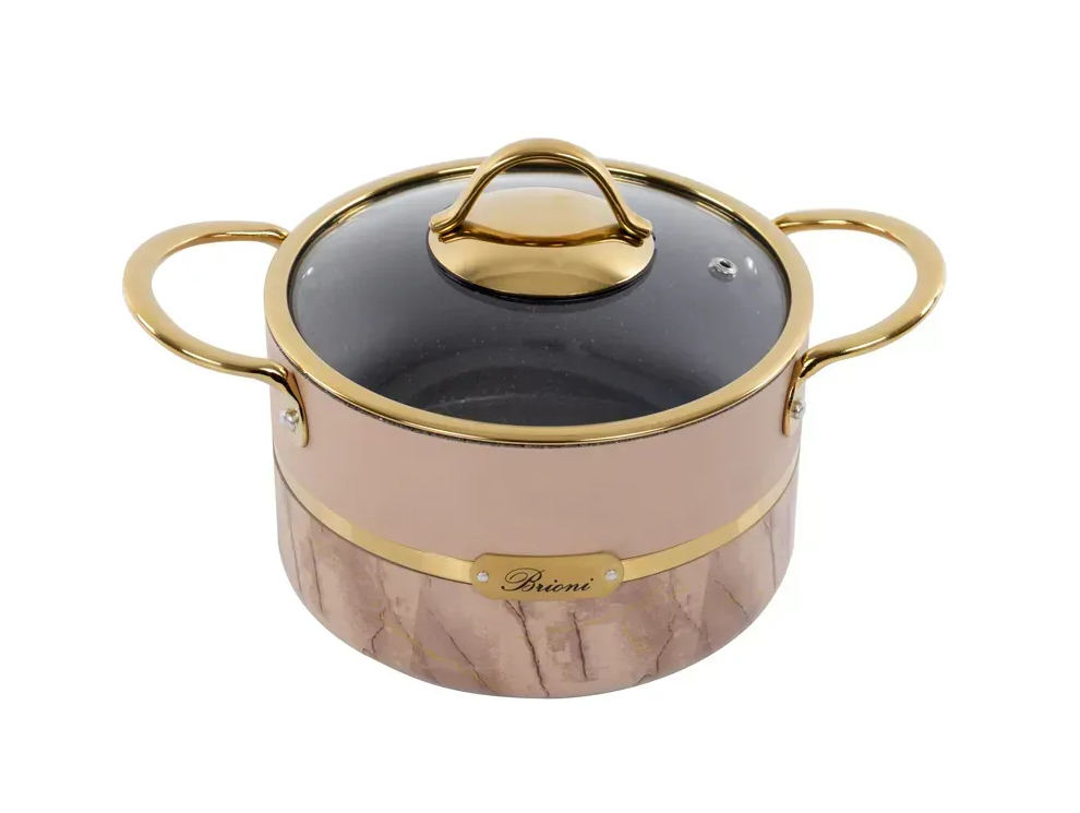 Кастрюля антипригарная Brioni Selection Plus Biege 18 см 2,1 л - фото 1 Кастрюля антипригарная Brioni Selection Plus Biege 18 см 2,1 л - фото 1