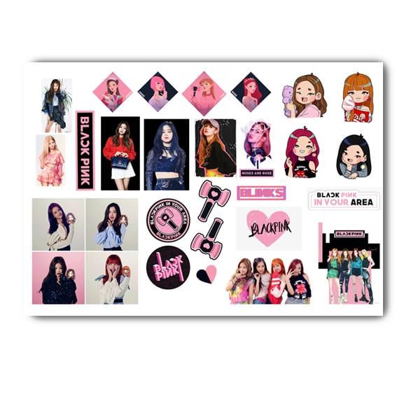 Стикеры наклейки Блэкпинк BLACKPINK А4 лист (stik_052)