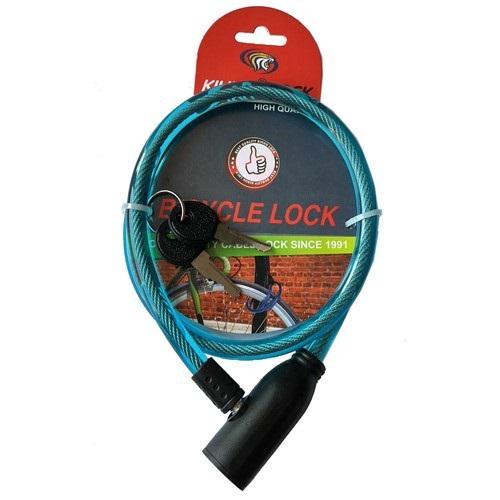 Замок велосипедный 801 тросовый 2 ключа 10х80 см
