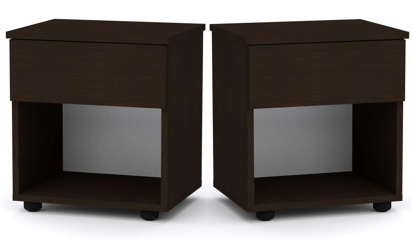 Тумба приліжкова комплект 2 шт. Компаніт ПКТ-8 Венге темний (26655992)
