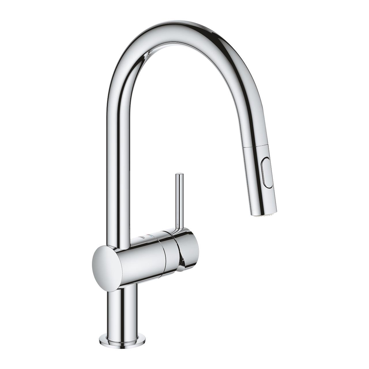 Змішувач для кухні Grohe Vento 30438000 із висувною лійкою Хром (149970)