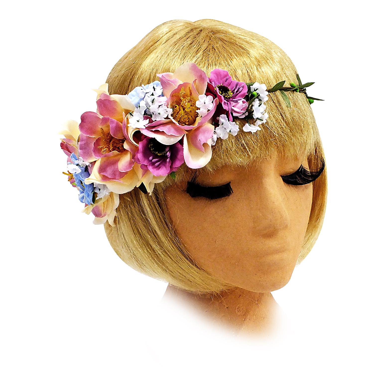 Венок на голову Seta Decor 15-521Peachy-S Чайная роза (28515558)