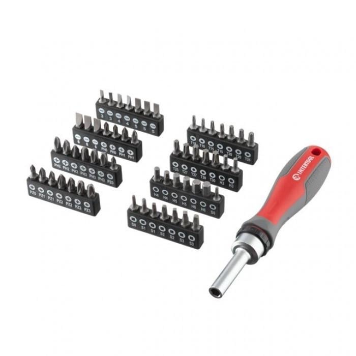 Отвертка реверсивная с комплектом насадок Intertool VT-3361 57 шт.