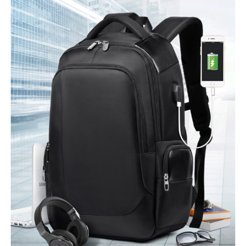 Рюкзак чоловічий міський 45х32х15 Чорний (547) - фото 2 Рюкзак чоловічий міський 45х32х15 Чорний (547) - фото 2