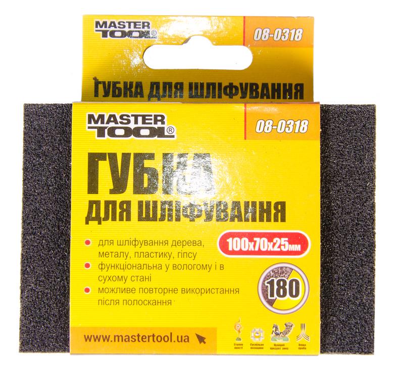 Губка для шліфування Mastertool Р180 100х70х25 мм - фото 2