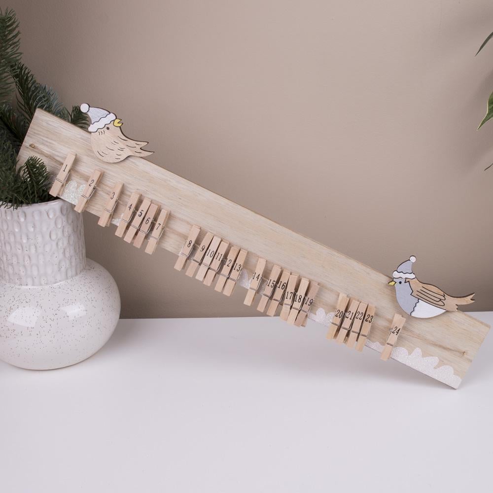 Адвент календарь с птичкой 48 см (1142)