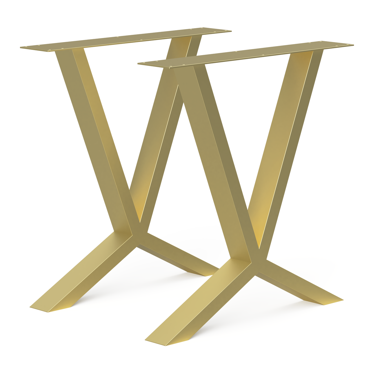 Комплект опор для стола из металла 700х100 мм H 730 мм 2 шт. Золотой (1051) - фото 1