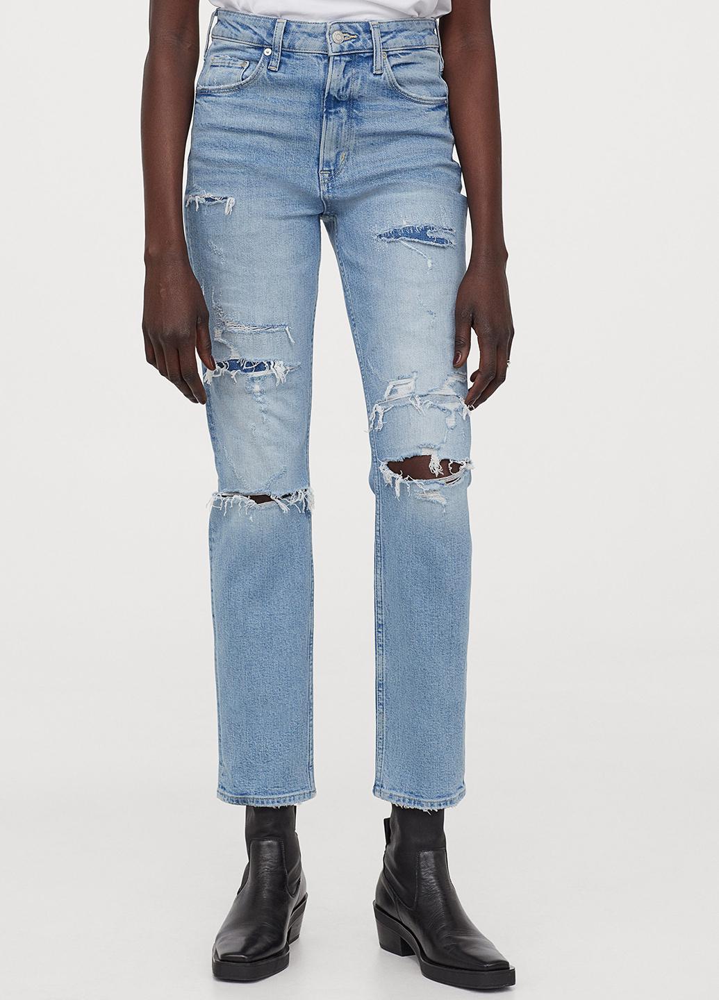 Джинсы H&M р. 36 Голубой (930041001b50)