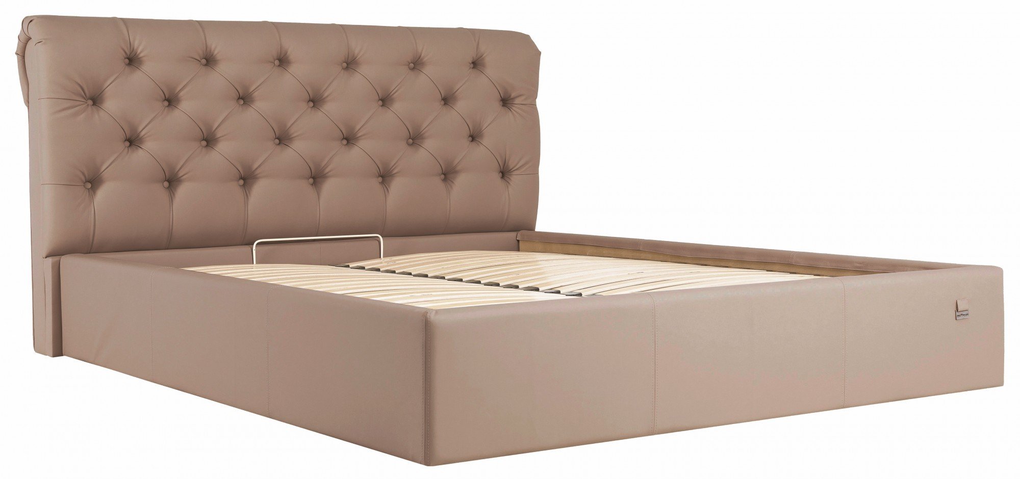 Кровать двуспальная London Comfort Флай 2213 160х200 см с подъемным механизмом Светло-коричневый - фото 3