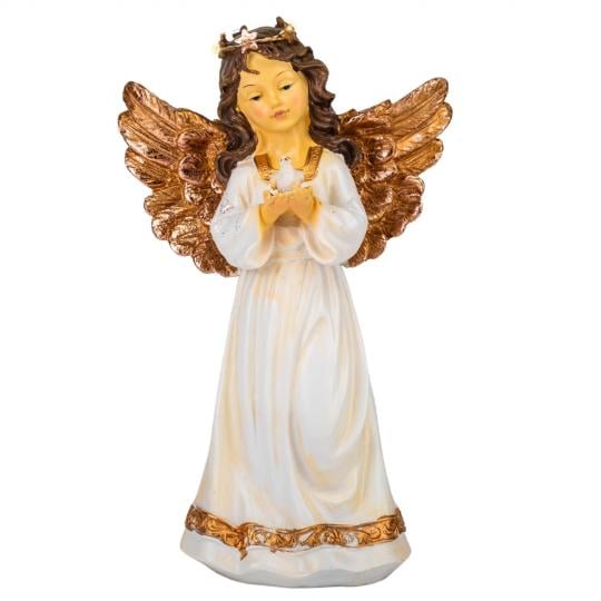 Статуэтка декоративная с подсветкой Голубка Мира из полистоуна 31,5 см Золотой (150-81-0507-009)