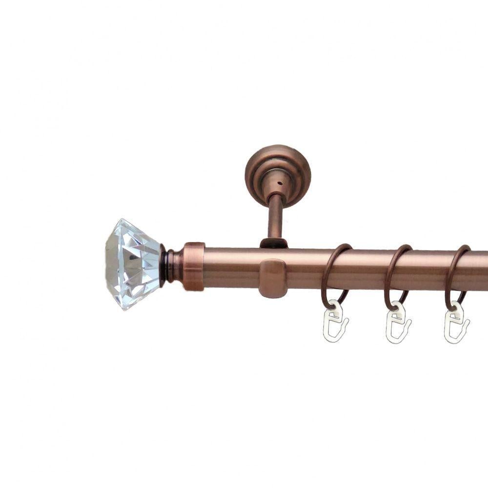 Карниз Orvit Спектралия однорядный гладкий 25 мм 240 см Античная медь (00-00012482)