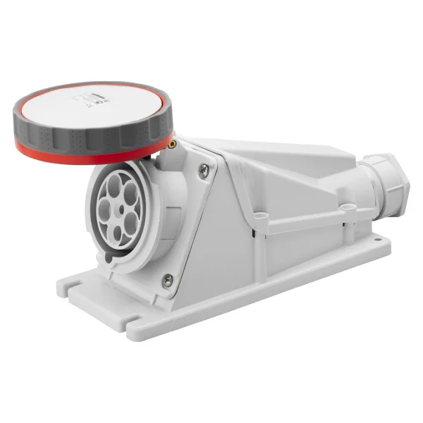 Силовая розетка Gewiss IEC 309 HP 3P+N+E 63А 400 В стационарная IP67 Красный (GW63527)