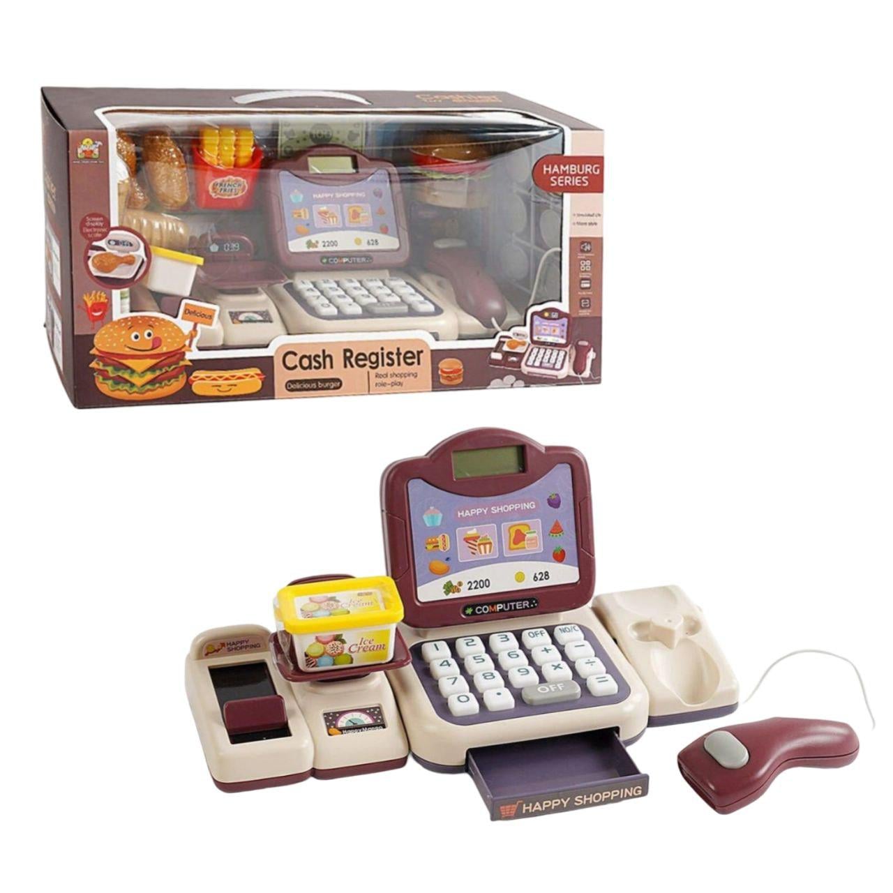 Игрушечный магазин с кассой и продуктами Коричневый (159583)