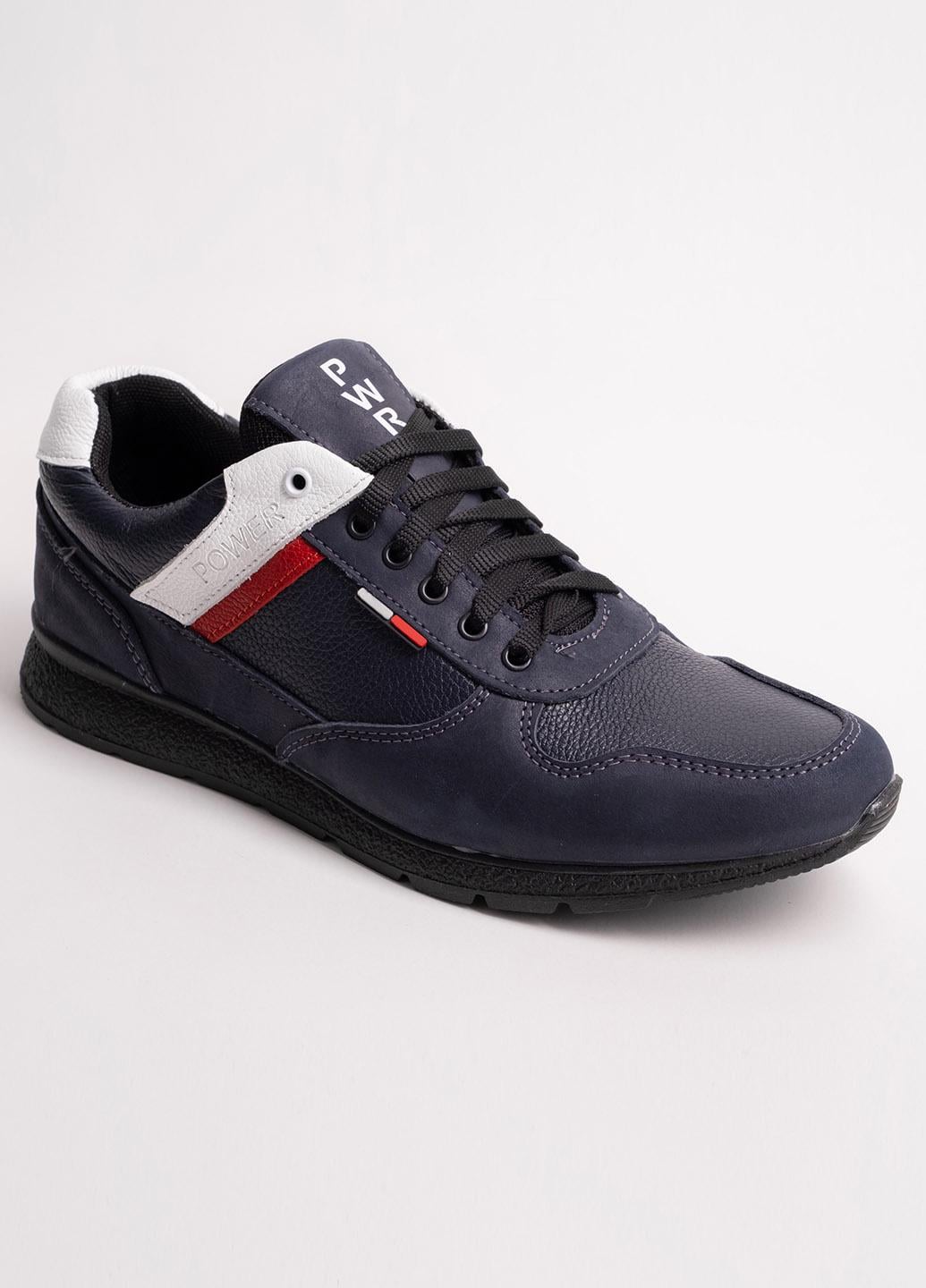 Кроссовки мужские Power PO-024/P кожаные р. 42 Синий (340762_42)