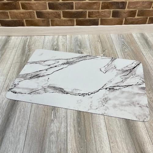 Коврик антискользящий Marmur диатомитовый 60х40 см Белый (KD014Marmur6040) Коврик антискользящий Marmur диатомитовый 60х40 см Белый (KD014Marmur6040)