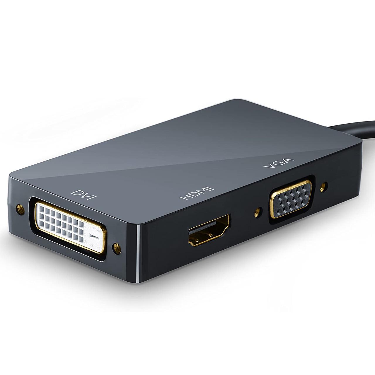 Конвертер видео Addap DP2VGA-01 с DisplayPort на HDMI/VGA/DVI порты - фото 2
