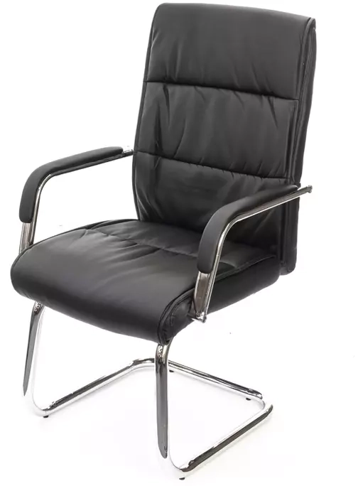 Крісло конференційне на полозах АКЛАС Марті CH CF Чорний