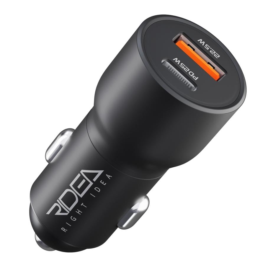 Зарядний пристрій автомобільний Ridea RCC-30110 QPow 1хUSB-A/1хUSB-C PD/QC/PPS 47.5 Вт 12-24V (37765078)
