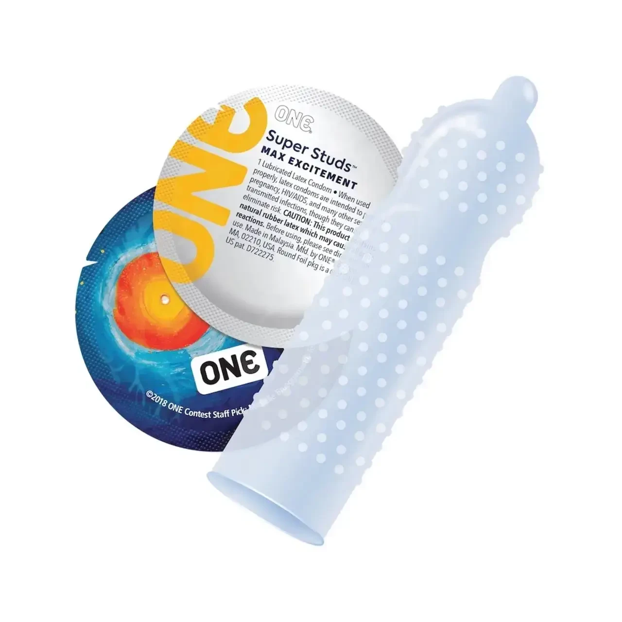 Презервативи ONE Super Studs з крапками та ребрами 1 шт. - фото 2 Презервативи ONE Super Studs з крапками та ребрами 1 шт. - фото 2