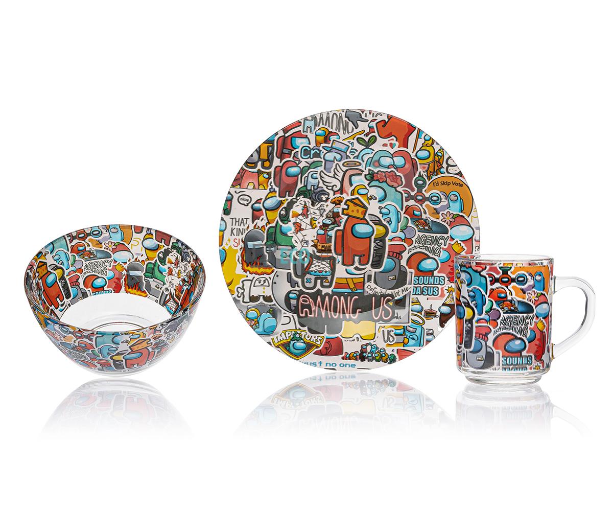 Набір дитячого скляного посуду Among Us (472873-Prob)