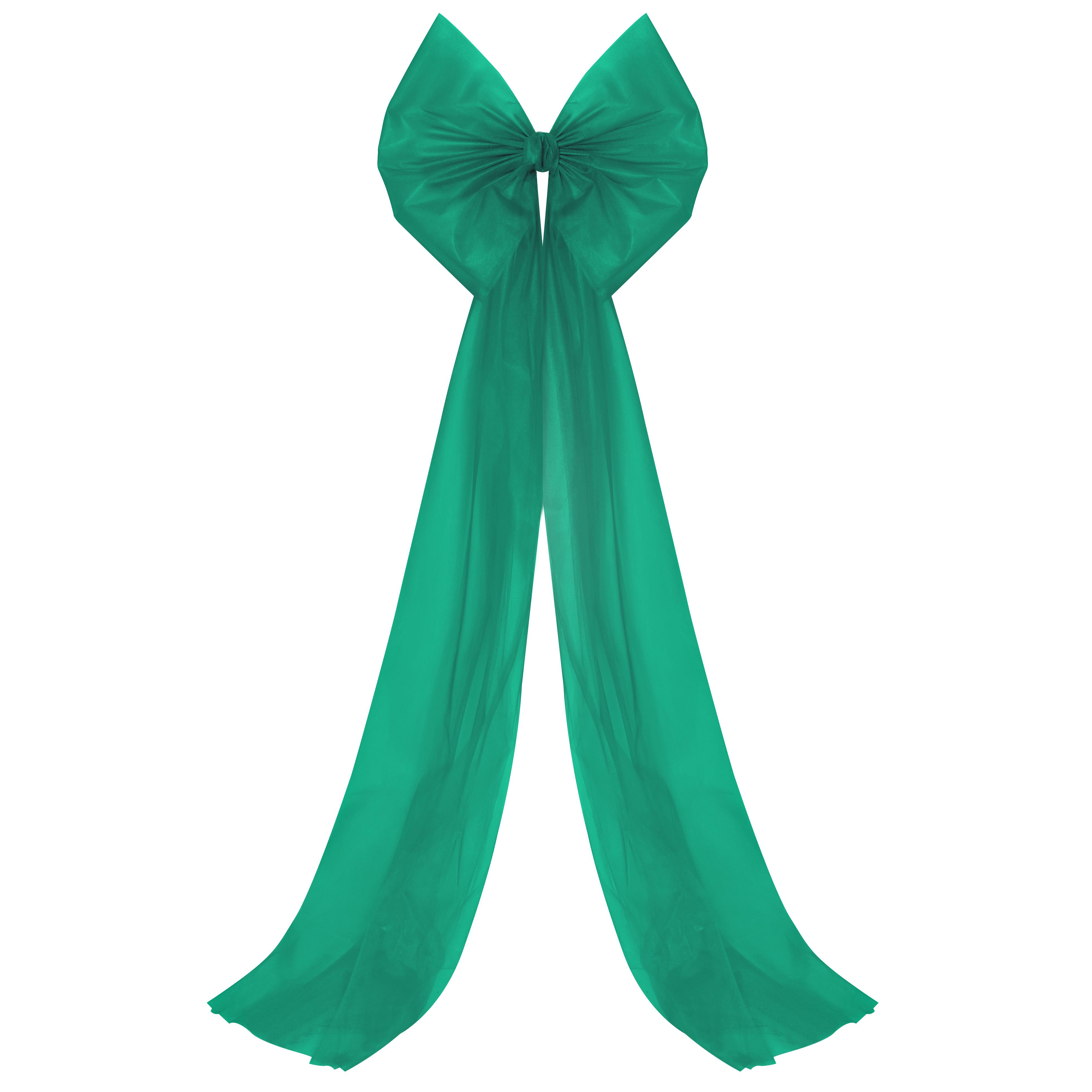 Бант декоративный фатиновый 65х200 см Зеленый (26236)
