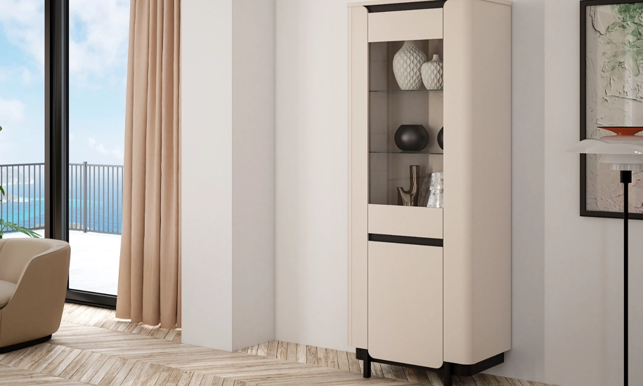 Вітрина висока Forte Meble 2д Vodol VXLV811 з підсвіткою (2147483670) - фото 9