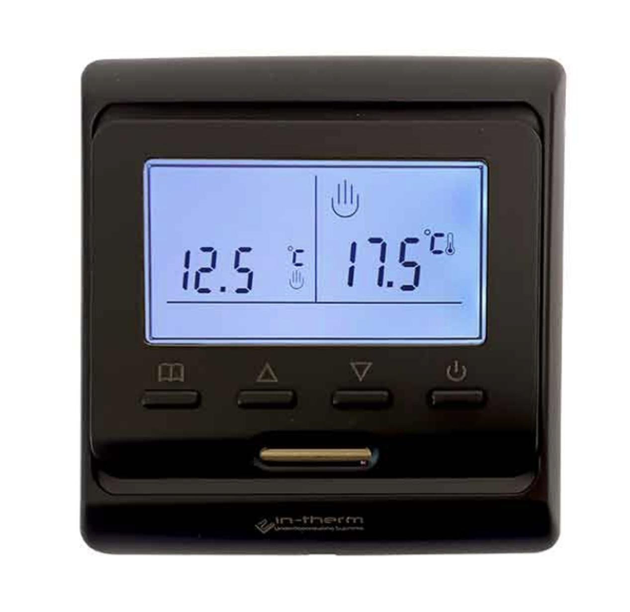 Терморегулятор программируемый In-Therm E51.716 Wi-Fi Черный матовый