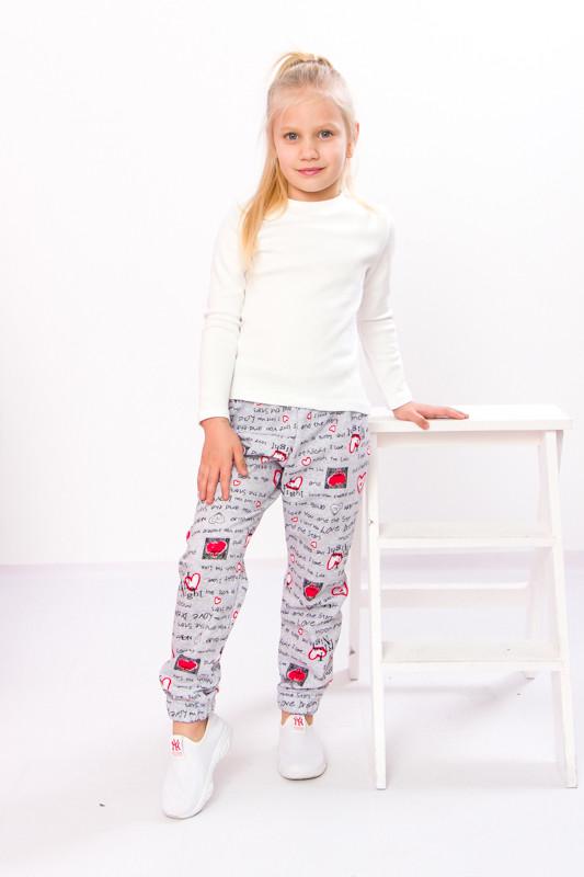 Брюки для девочки Носи свое Сердечки 104 см Серый (6155-024-5-v1)