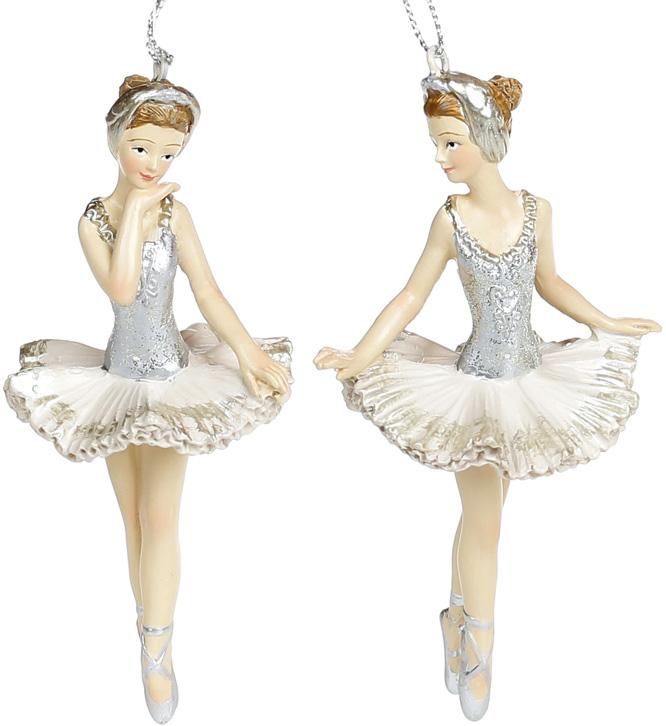 Набор подвесных статуэток Балерина полистоун 11 см 6 шт. Шампань (BD-707-851)
