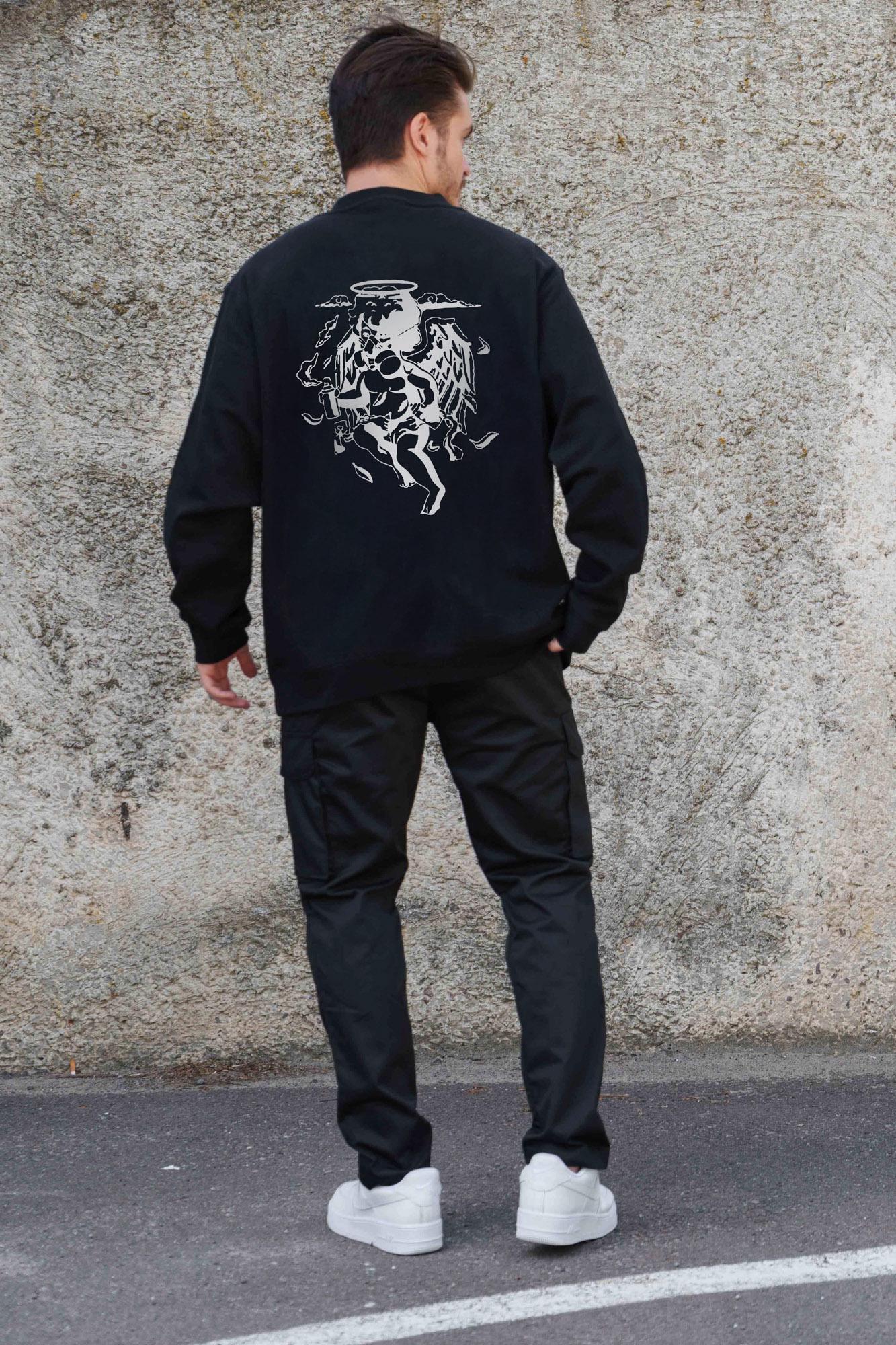 Свитшот оверсайз с принтом Without Respirator L/XL Black (L/XL8055644) - фото 2 Свитшот оверсайз с принтом Without Respirator L/XL Black (L/XL8055644) - фото 2