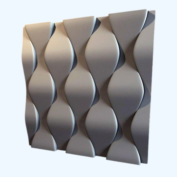 3D-панель гипсовая Чешуя 30х500х500 мм Белый (30225277)