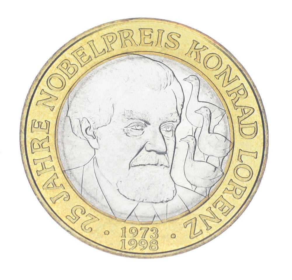 Коллекционная монета Австрия 50 шиллингов +1998 Биметалл AU-UNC Konrad Lorenz К. Лоренц (15390849)