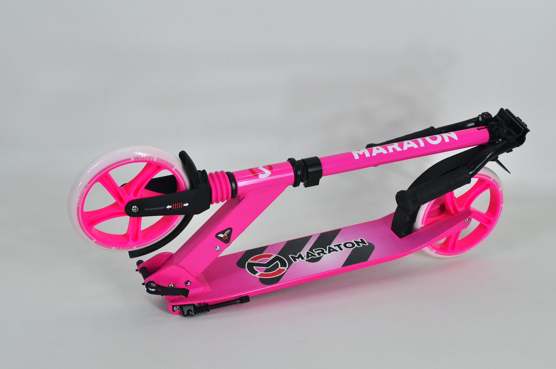 Самокат Maraton Comfort двоколісний з підногою і ременем Рожевий - фото 13 Самокат Maraton Comfort двоколісний з підногою і ременем Рожевий - фото 13
