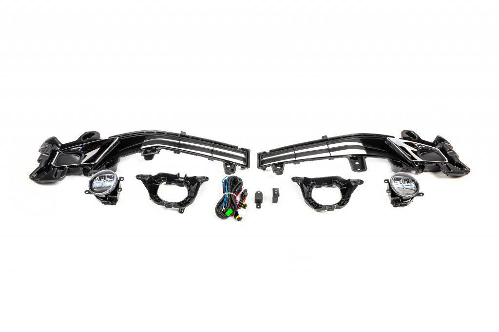 Противотуманки в сборе 2016/ 1234 Upgrade для Toyota Land Cruiser 200 abs-пластик