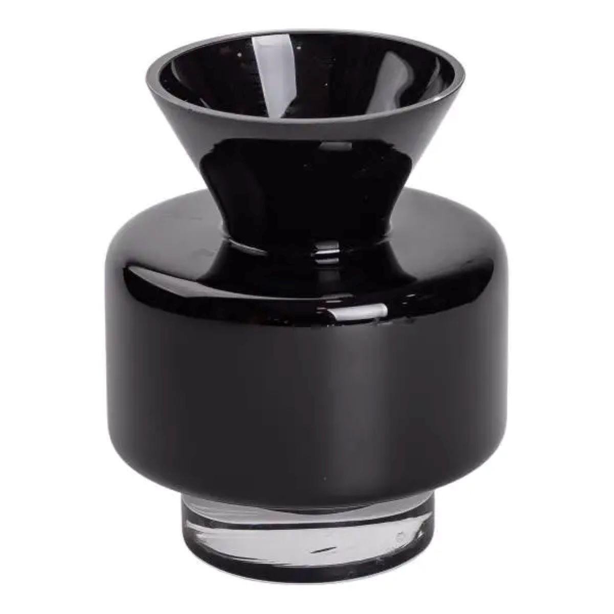 Ваза стеклянная для цветов Light House 1,5 л 17,5 см Черный (LG-20212)