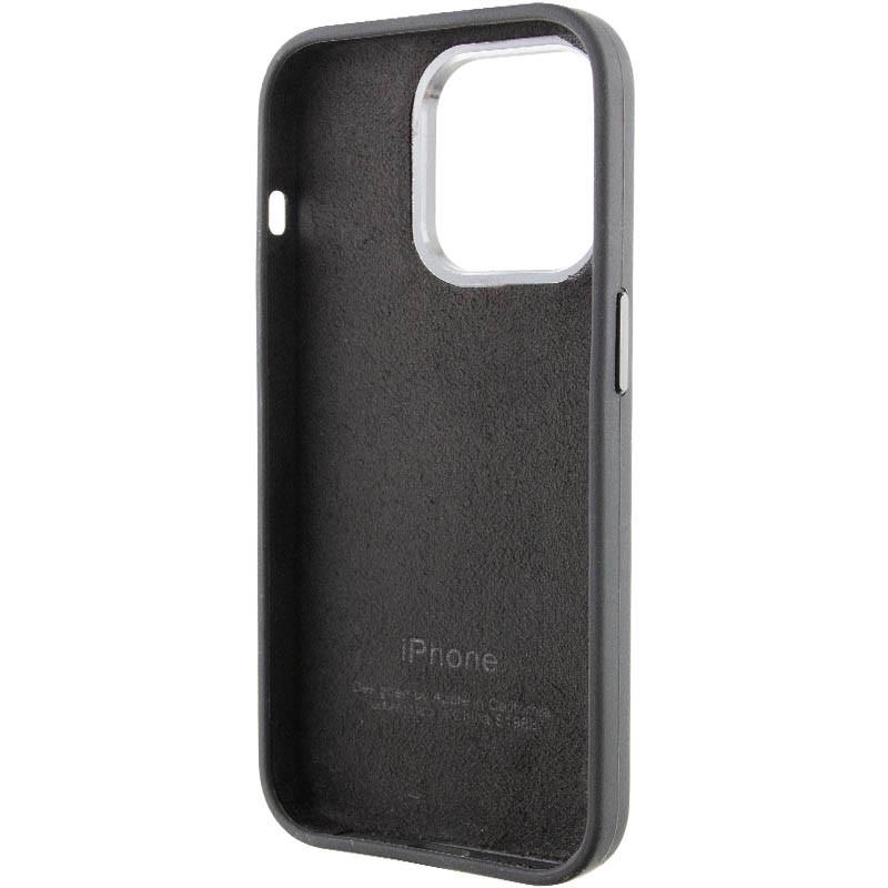 Протиударний чохол Silicone Case Metal Buttons (AA) для Apple iPhone 13 Pro Max (6.7") Чорний / Black - фото 6