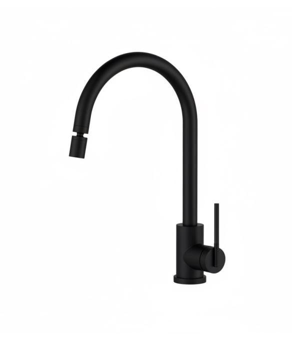 Змішувач з поворотною голівкою Nett EB-22 Чорний (31153804)