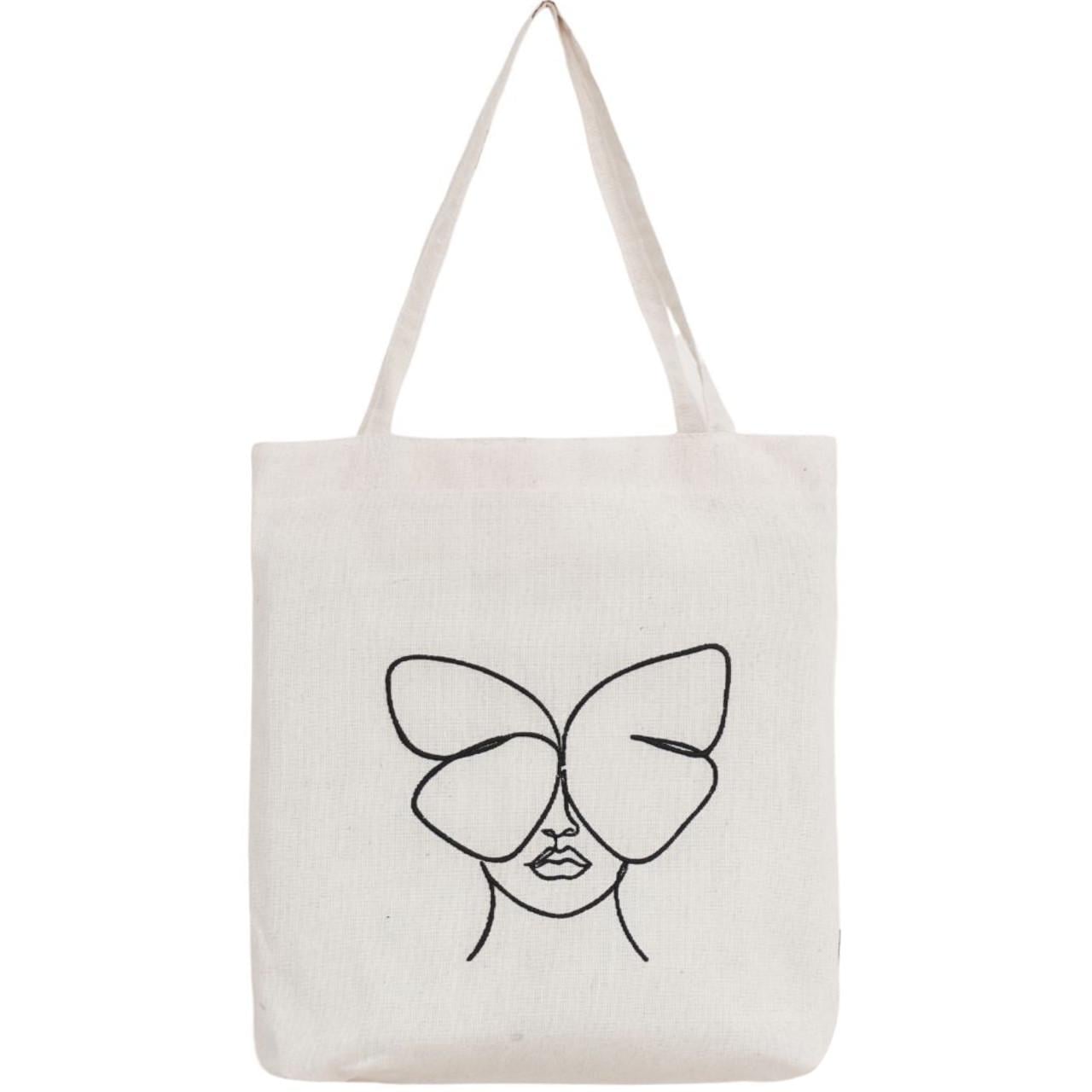 Еко-сумка Бабочка Бежевый (1654250665)