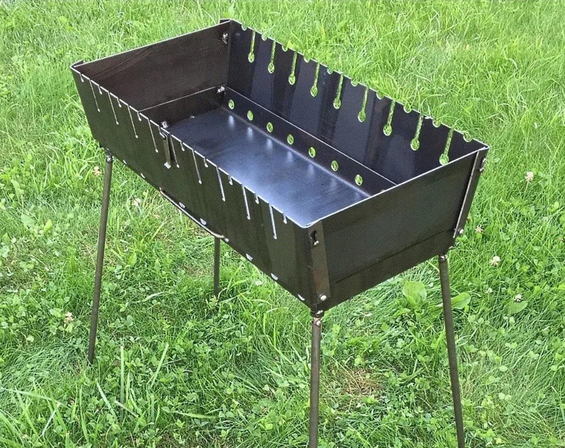 Мангал-чемодан УК-М10 на 10 шампуров 57х27х5 см 55 см (9240000079212) - фото 4 Мангал-чемодан УК-М10 на 10 шампуров 57х27х5 см 55 см (9240000079212) - фото 4