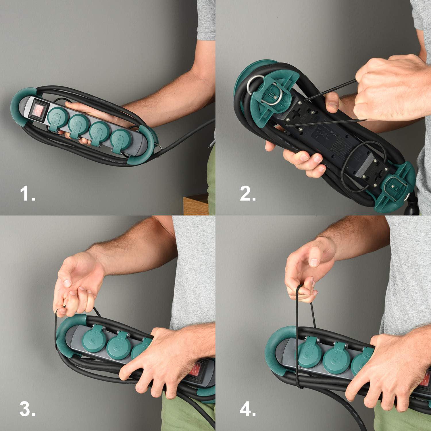 Удлинитель Electraline 4 розетки 10 м 3х1,5 мм² с кнопкой IP44 - фото 6