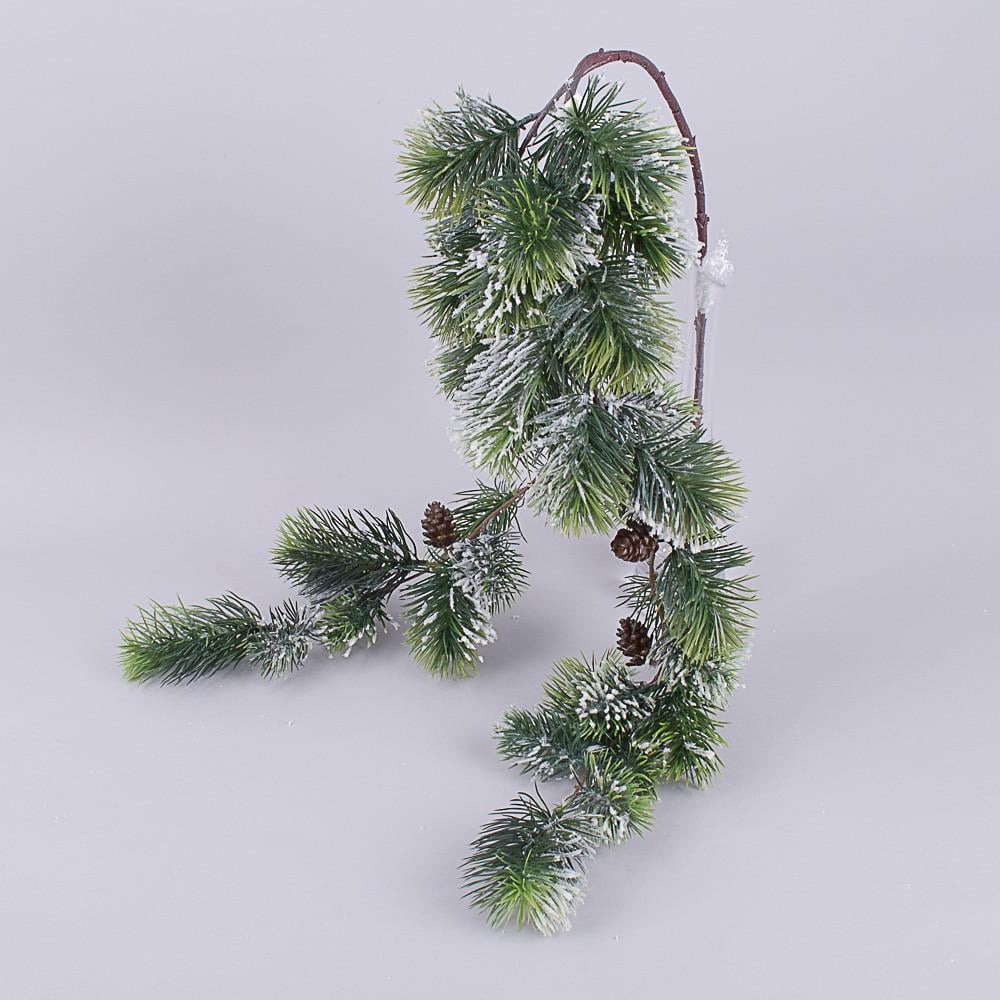 Ель свисающая на 2 ветки с шишками (3062)