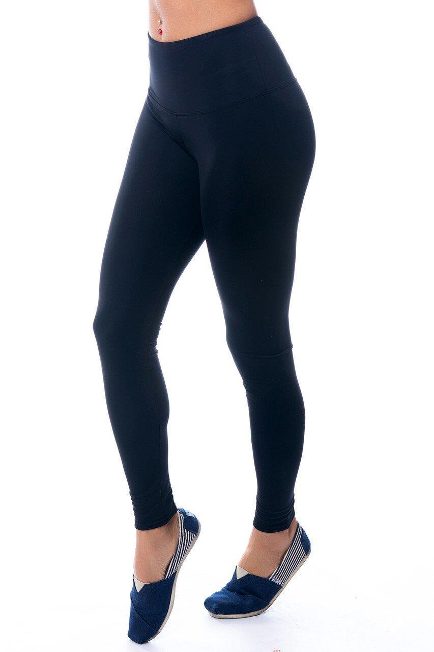 Лосини жіночі спортивні з біфлексу з широким поясом XL Чорний (KL-0780)