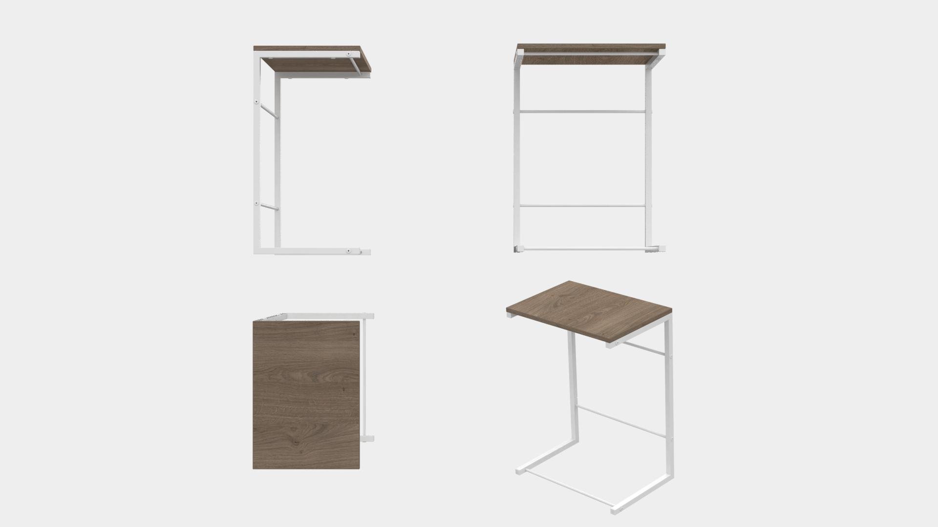 Столик Ferrum-decor Терри металл/ДСП 16 мм 650x440x330 мм Белый/Дуб Сонома Трюфель (FRD-104659) - фото 8