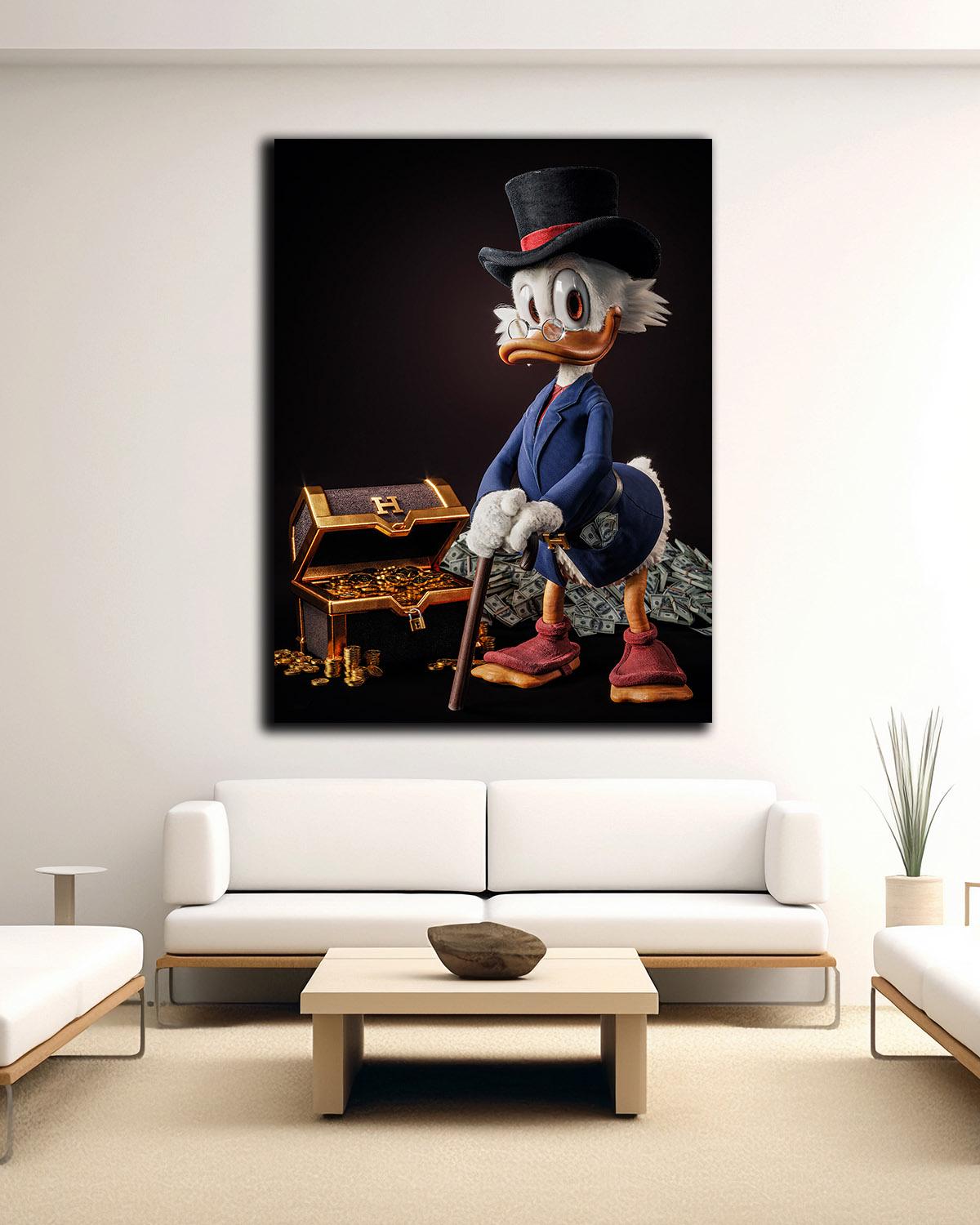 Картина в офис Сокровища Скруджа 60х80 см (MIX-610-1)