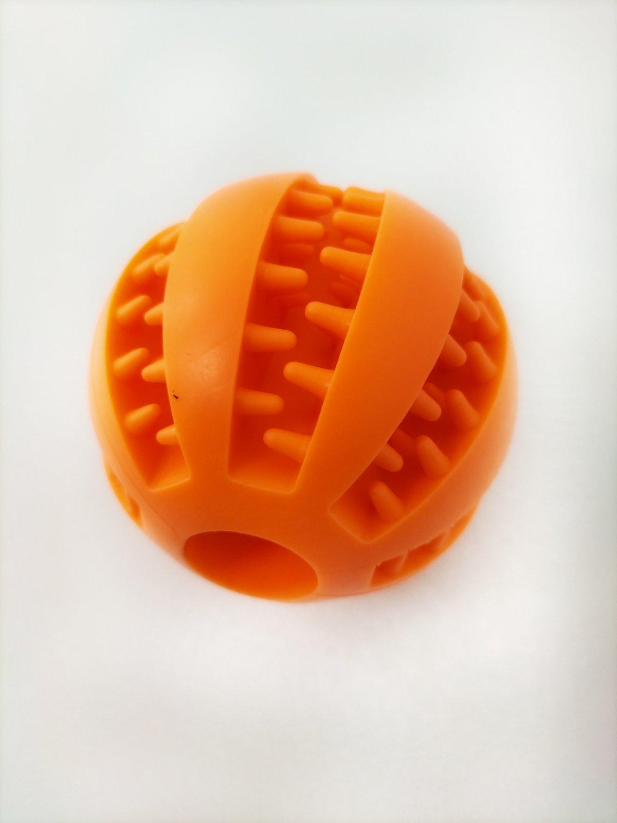 М'яч для собак TPR круглий із зубцями 7 см Помаранчевий (ІГ-ТПР002п)