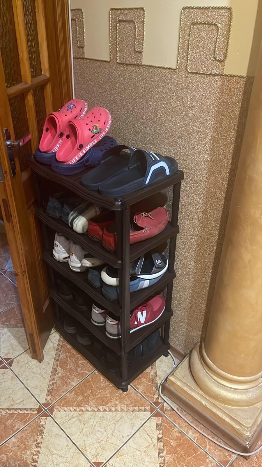 Поличка для взуття ENJOY 5 ярусна 88х48х30 см Коричневий (4809338) - фото 8 Поличка для взуття ENJOY 5 ярусна 88х48х30 см Коричневий (4809338) - фото 8