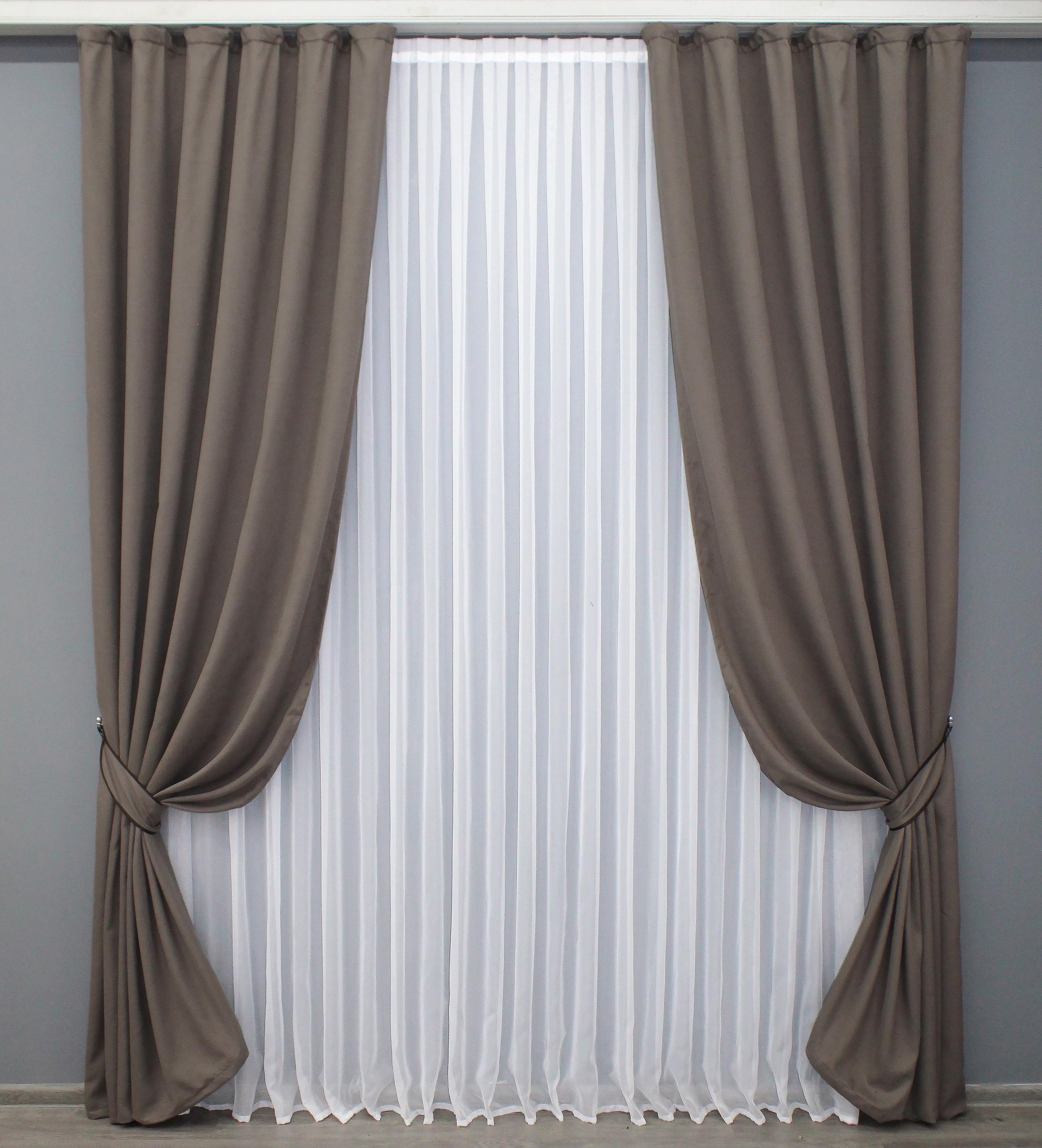 Комплект штор VR-Textil Petek №746ш 150х270 см 2 шт. Какао (30-531)