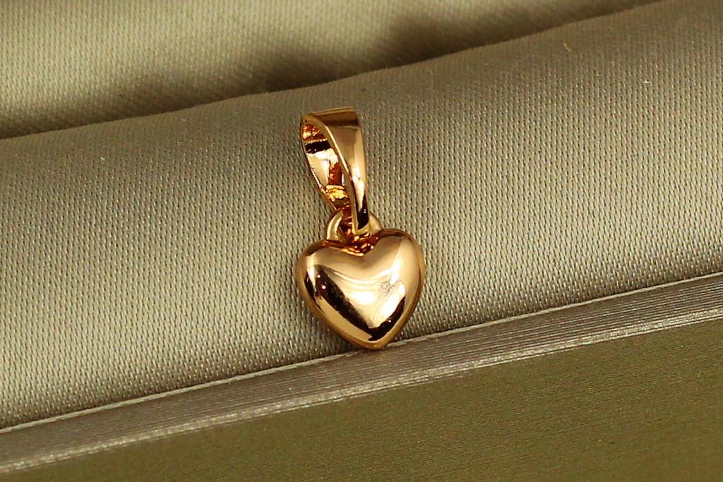 Кулон Xuping Jewelry Крихітне серце 7 мм Золотистий